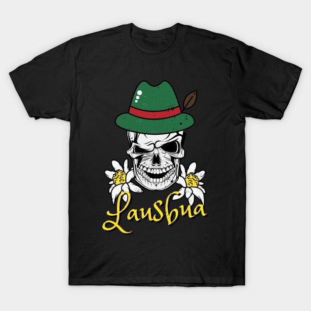 Lausbua Bavaria Skull Bavarian Costumes T-Shirt by Foxxy Merch